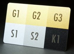 黒メタリックカードサンプル